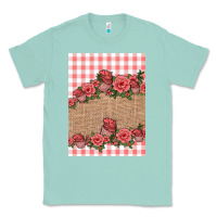 Seafoam valentines day burlap background Classic Tee - Jasminsmagicworld