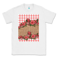 White valentines day burlap background Classic Tee - Jasminsmagicworld