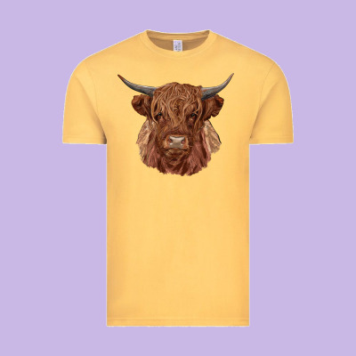 Highland Cow Vintage Tee Designed By Ranaportraitstore