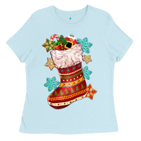 Baby Blue christmas Ladies Tee - CowGirlArtShop