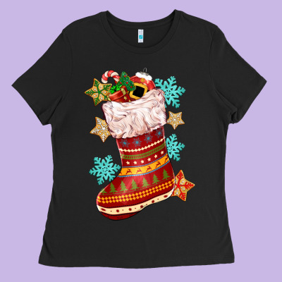 Christmas Ladies Tee Designed By Cowgirlartshop