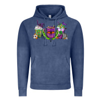 Vintage Denim Halloween Coffee Cups Vintage Hoodie - FaDigitalArtStudio