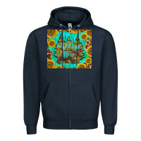 Navy mama bear Zipper Hoodie - BarkalooDesign