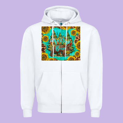 Mama Bear Zipper Hoodie Designed By Barkaloodesign