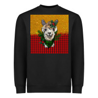 Black christmas alpacas Heavyweight Sweatshirt - BarkalooDesign