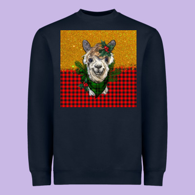 Christmas Alpacas Heavyweight Sweatshirt Designed By Barkaloodesign