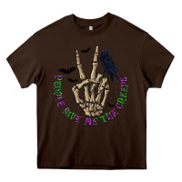 Chocolate Brown People Give Me The Creeps Heavy Core Tee - texasbilliewilder