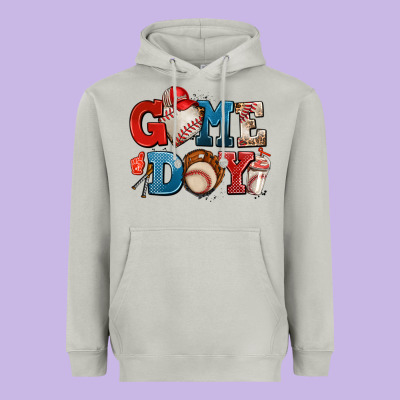 Game Day Baseball Heavyweight Hoodie Designed By Adodesignshop
