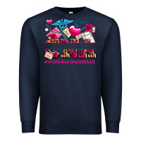 Navy valentines day cna certified nursing assistant Premium Sweatshirt - AdoDesignShop