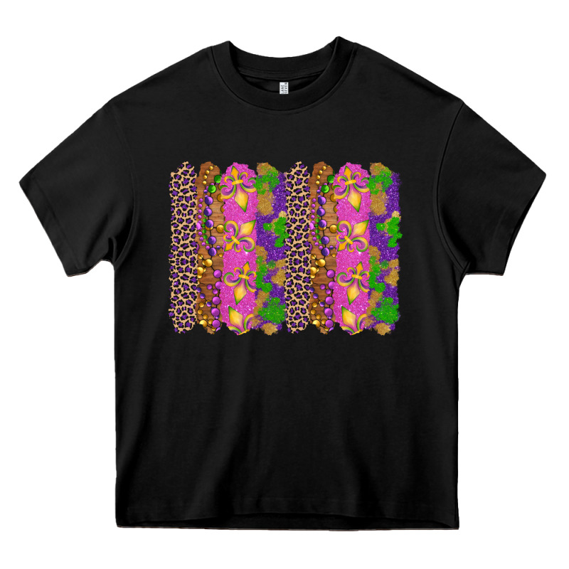 Mardi Gras Brushstrokes Heavy Core Tee by RanaPortraitStore | Teevron