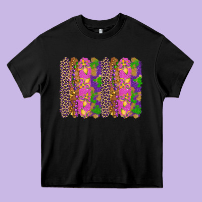 Mardi Gras Brushstrokes Heavy Core Tee Designed By Ranaportraitstore