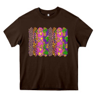 Chocolate Brown mardi gras brushstrokes Heavy Core Tee - RanaPortraitStore
