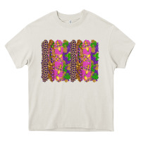 Cream mardi gras brushstrokes Heavy Core Tee - RanaPortraitStore