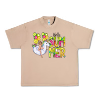 Burro Hello Summer Unicorn Urban Heavy Tee - CowCowDesign