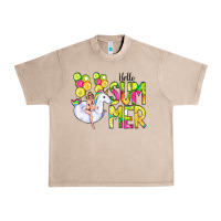 French Oak Hello Summer Unicorn Urban Heavy Tee - CowCowDesign