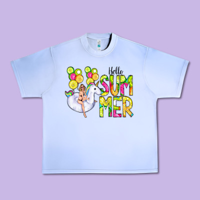 Hello Summer Unicorn Urban Heavy Tee Designed By Cowcowdesign