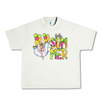 Pistachio Hello Summer Unicorn Urban Heavy Tee - CowCowDesign