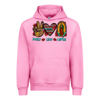 Fuchsia Pink peace love lupita Urban Hoodie - JahusDesignShop