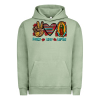 Pigment Oil Green peace love lupita Urban Hoodie - JahusDesignShop