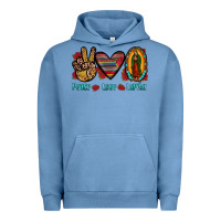 Pigment Pebble Blue peace love lupita Urban Hoodie - JahusDesignShop