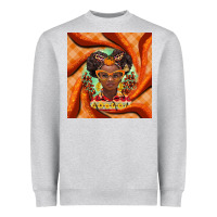 Heather Grey fall african girl Heavyweight Sweatshirt - BarkalooDesign
