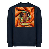 Navy fall african girl Heavyweight Sweatshirt - BarkalooDesign