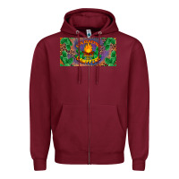 Burgundy life is better around the campfire license plate Zipper Hoodie - BarkalooDesign