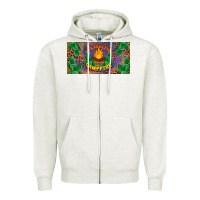 Oatmeal Heather life is better around the campfire license plate Zipper Hoodie - BarkalooDesign