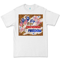 White flip flops fireworks & freedom 4th of july Premium Tee - TumblerDesignByShophia