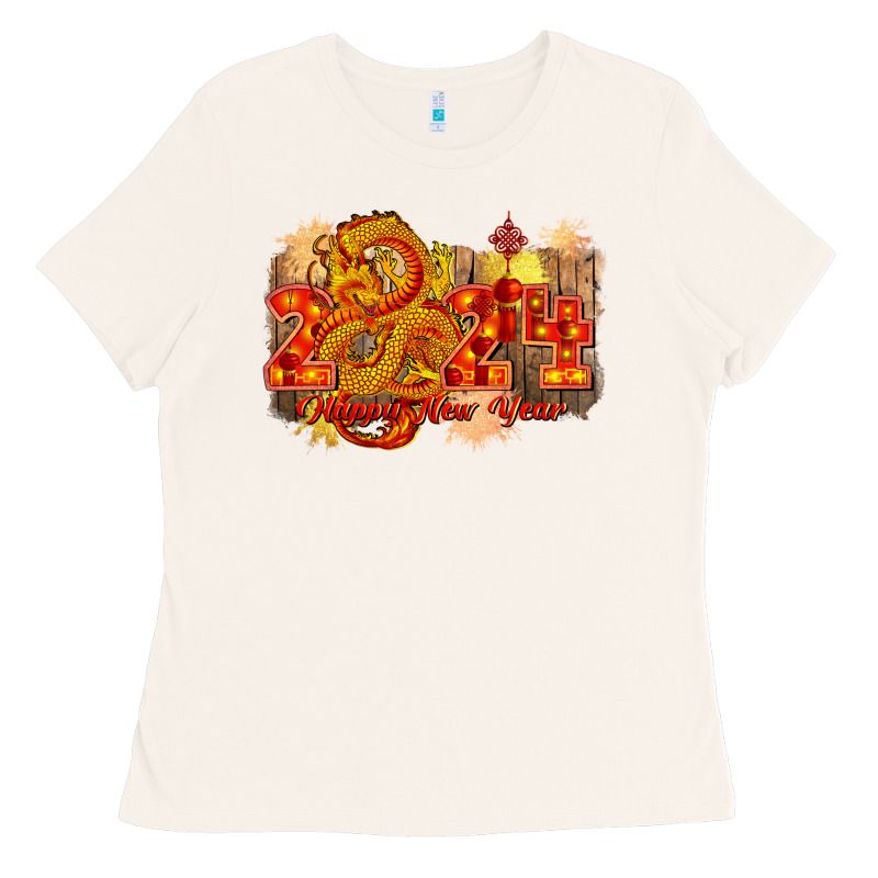 Year Of The Dragon Chinese New Year 2024 Ladies Tee by CowGirlArtShop | Teevron