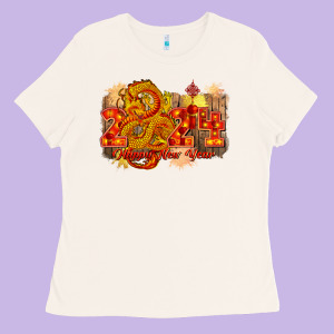 Year Of The Dragon Chinese New Year 2024 Ladies Tee Designed By Cowgirlartshop