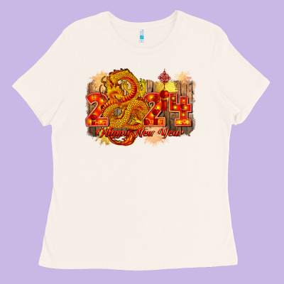 Year Of The Dragon Chinese New Year 2024 Ladies Tee Designed By Cowgirlartshop