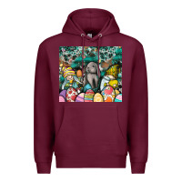 Burgundy easter Premium Hoodie - CowhideDigitalArt