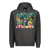 Charcoal Heather easter Premium Hoodie - CowhideDigitalArt