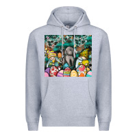 Heather Grey easter Premium Hoodie - CowhideDigitalArt