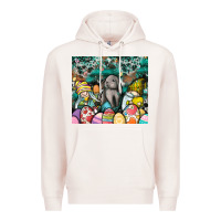 Pale Pink easter Premium Hoodie - CowhideDigitalArt