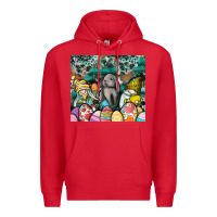 Red easter Premium Hoodie - CowhideDigitalArt