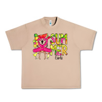 Burro Summer Girls Flamingo Urban Heavy Tee - CowCowDesign