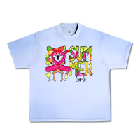 Grape Ice Summer Girls Flamingo Urban Heavy Tee - CowCowDesign