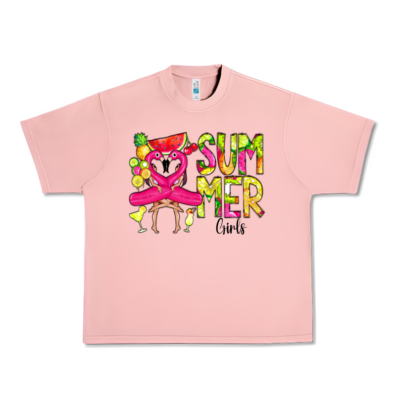Summer Girls Flamingo Urban Heavy Tee by CowCowDesign | Teevron
