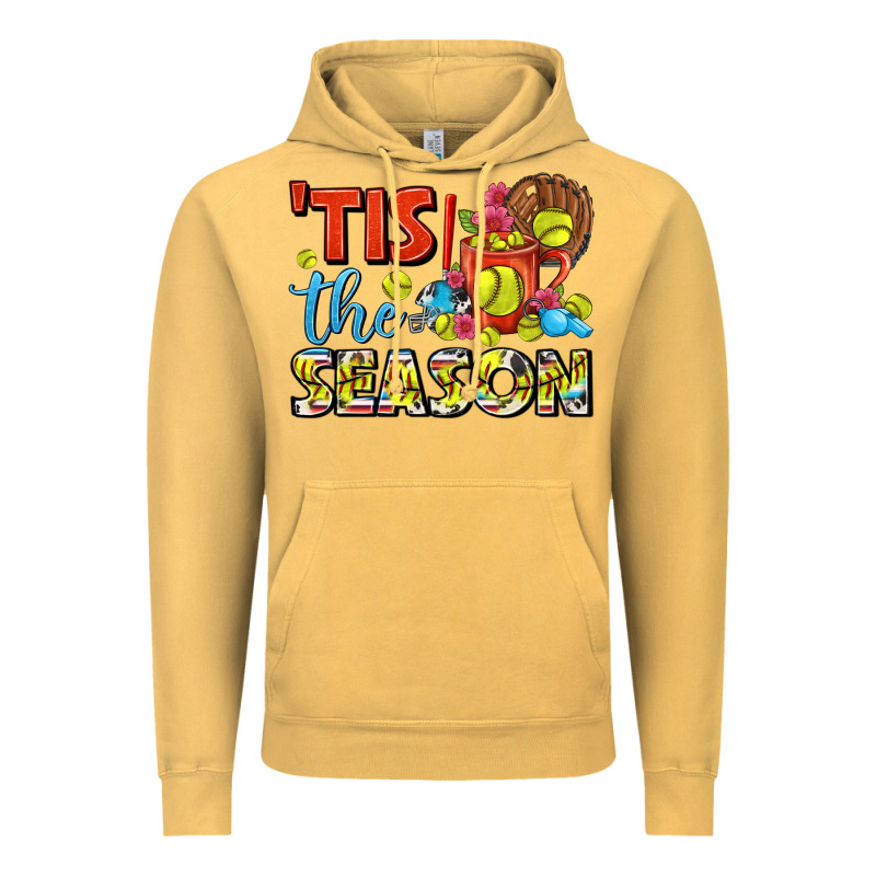 Tis The Season  Softball Coffee Mug Vintage Hoodie by FaDigitalArtStudio | Teevron