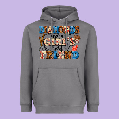 Diamonds Are A Girl's Best Friend Heavyweight Hoodie Designed By Adodesignshop
