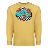 Antique Gold race sunflower patches Premium Sweatshirt - AdoDesignShop