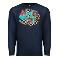 Navy race sunflower patches Premium Sweatshirt - AdoDesignShop