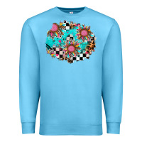 Ocean Blue race sunflower patches Premium Sweatshirt - AdoDesignShop