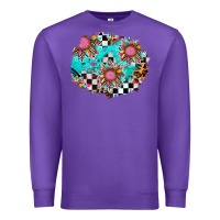 Purple race sunflower patches Premium Sweatshirt - AdoDesignShop