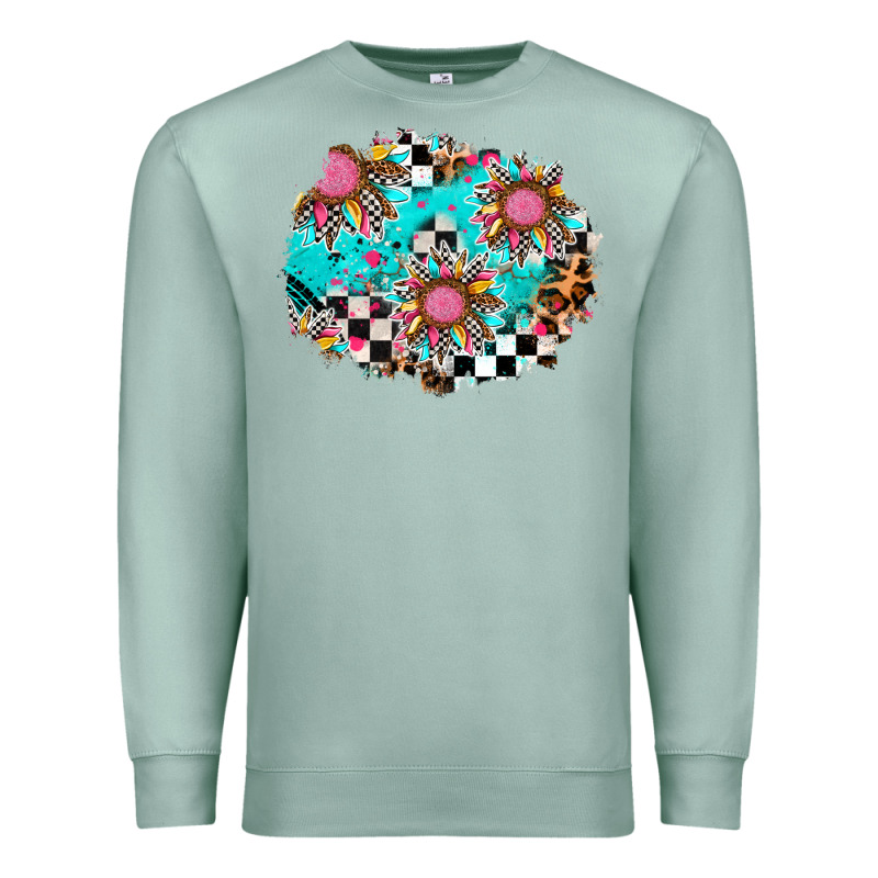 Race Sunflower Patches Premium Sweatshirt by AdoDesignShop | Teevron
