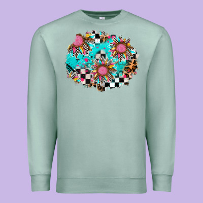 Race Sunflower Patches Premium Sweatshirt Designed By Adodesignshop
