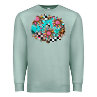 Seafoam race sunflower patches Premium Sweatshirt - AdoDesignShop