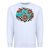 White race sunflower patches Premium Sweatshirt - AdoDesignShop